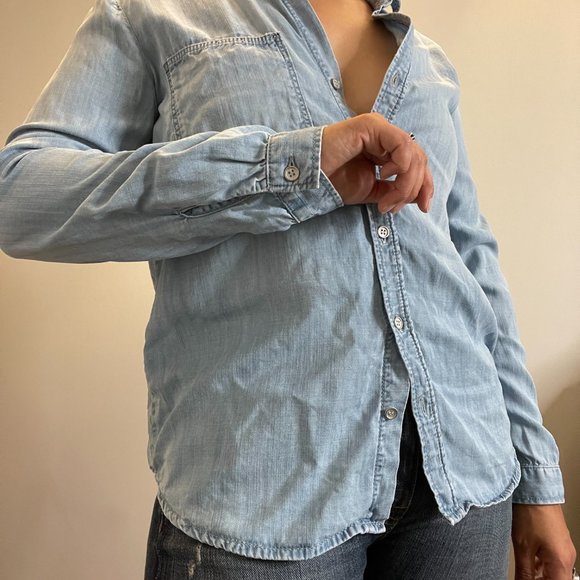 Mavi Jeans Chambray Top  -S- - Picture 3 of 9